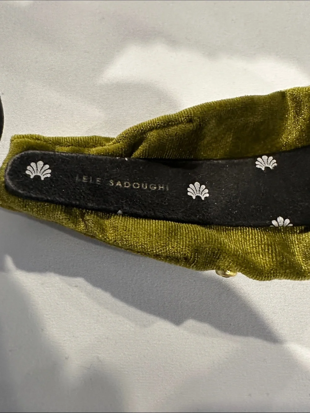 Green Velvet Headband Lele Sadoughi Headband